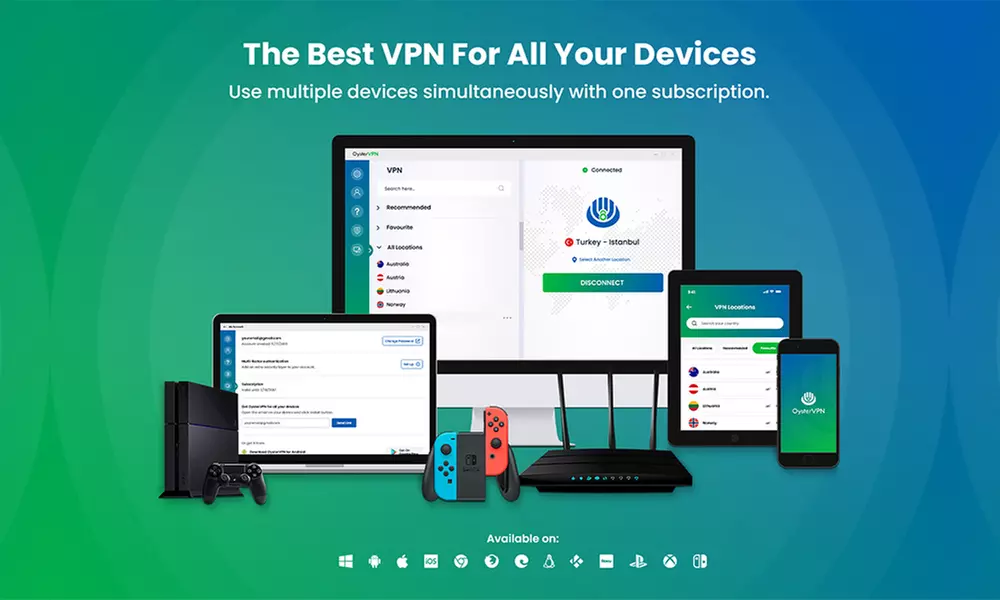 2 - 6 Monate, 1 Jahr oder lebenslanger Zugriff auf OysterVPN