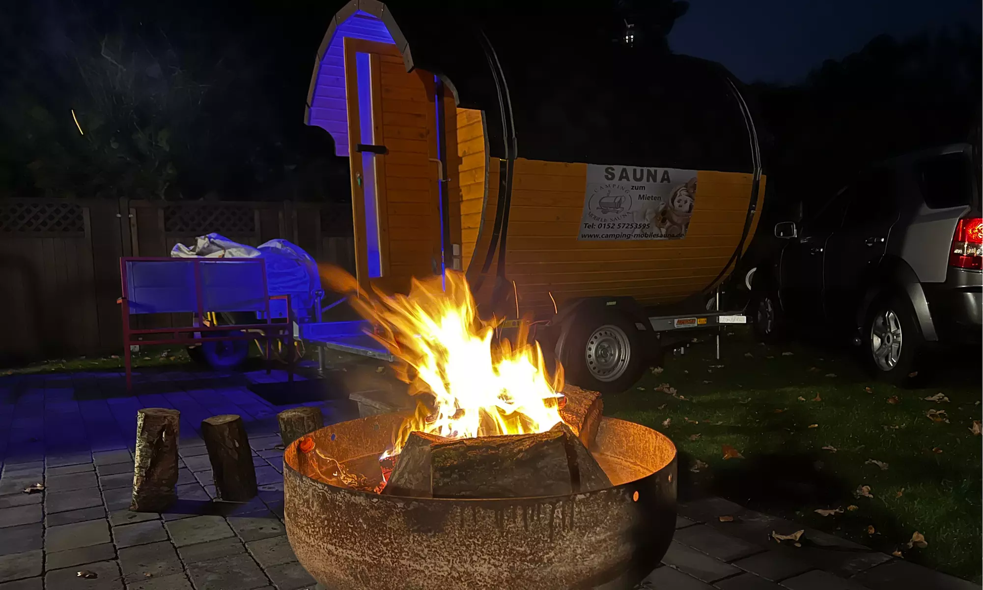 Mobile Sauna mieten für bis zu 6 Personen