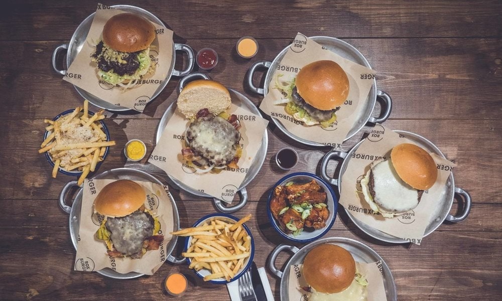 Burgers, Fries and Drinks for 1, 2 or 4 People by the River Thames