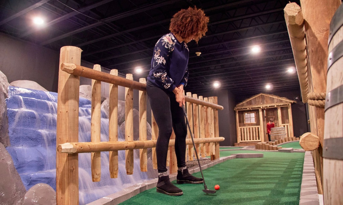 Explore Treasure Island-themed mini-golf excitement