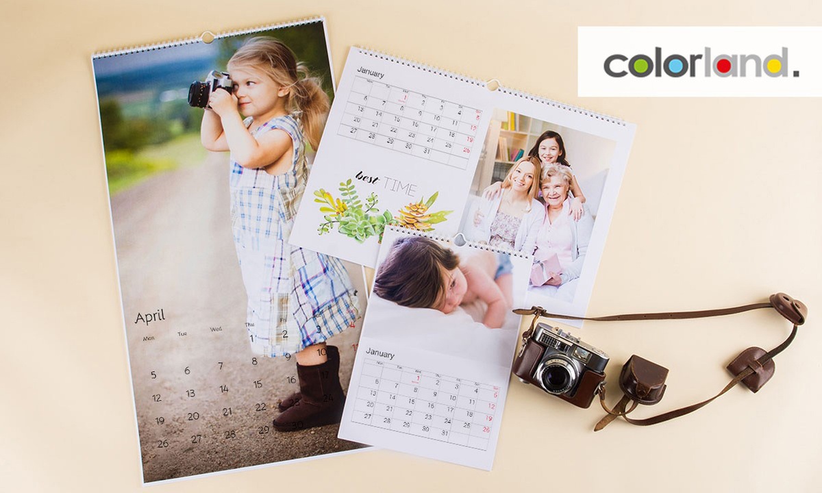 Personalised Photo Calendar in A4, A3 and XL format from Colorland