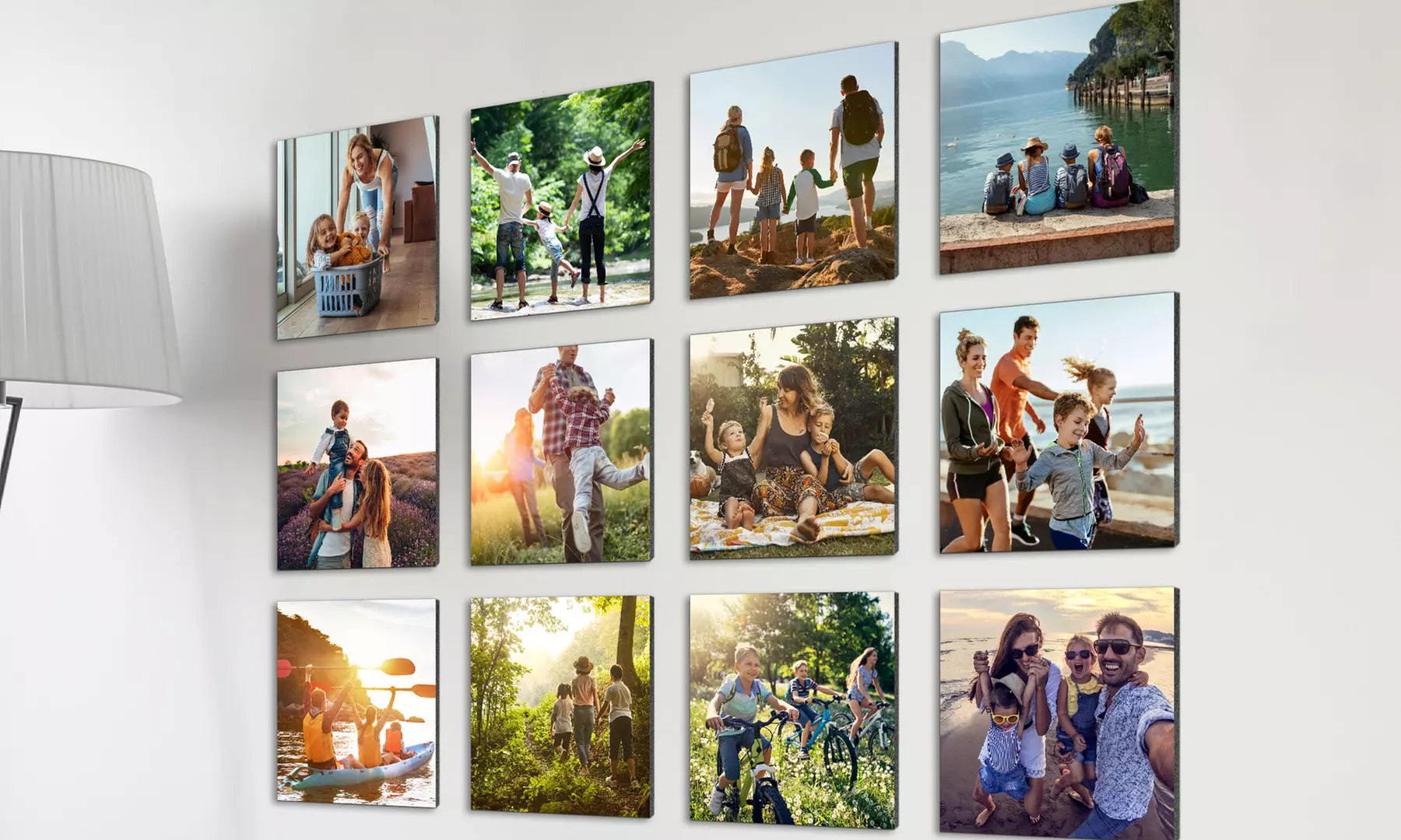 1, 3, 4, 5, 6, 9, 12, or 15 x Personalised Photo Tiles 20x20cm