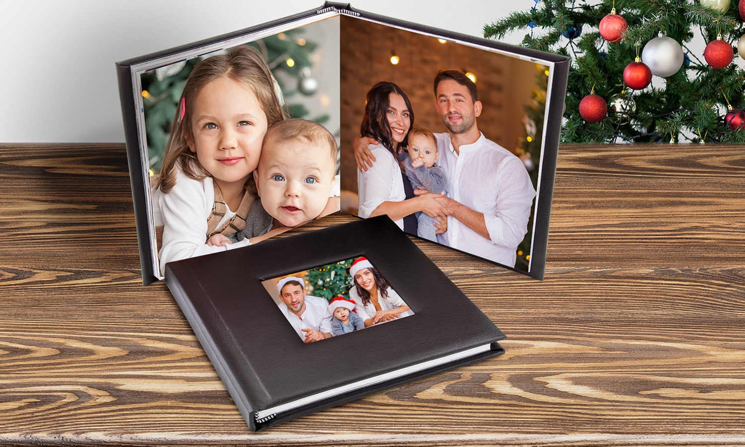 Custom Debossed Leather-Bound 50-Pages Photo Book by Printerpix