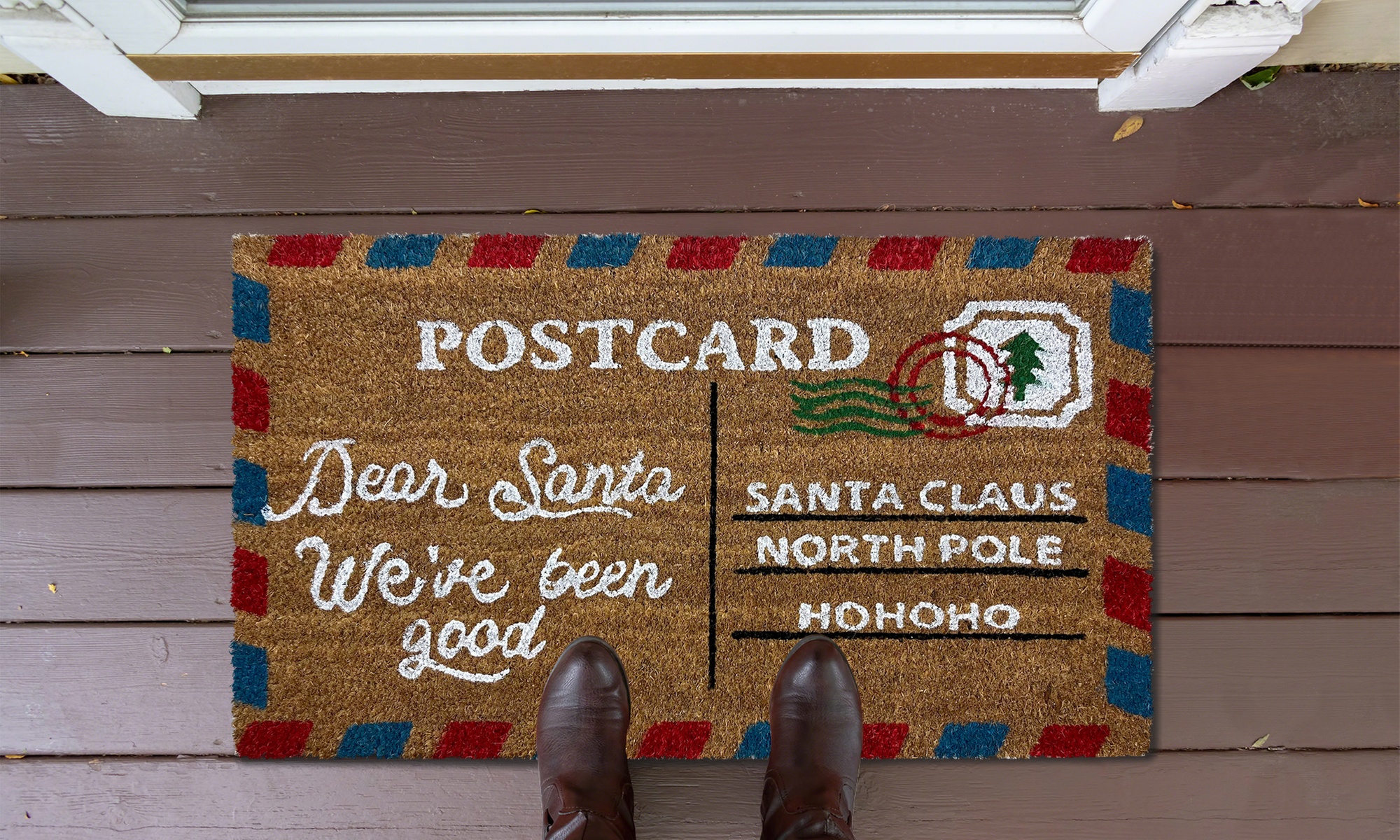 Zerbino in cocco con fantasia natalizia