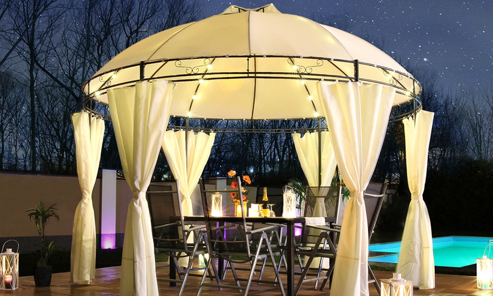 Swing & Harmonie Gartenpavillon „Lavo“ mit LED-Beleuchtung