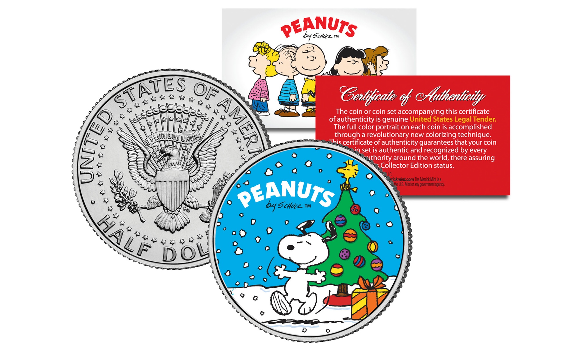 CHRISTMAS Snoopy Peanuts Gang Charlie Brown Real U.S. Half Dollars - Choose Coin