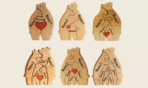 Erweiterbare Bären-Familien als Holz-Puzzle mit oder ohne Namensgravur von Justyling (bis zu 81% sparen)