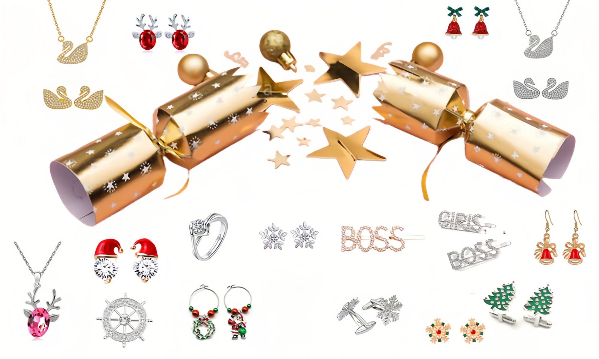 6 or 12-Pack Christmas-Themed Jewellery and Accessories
