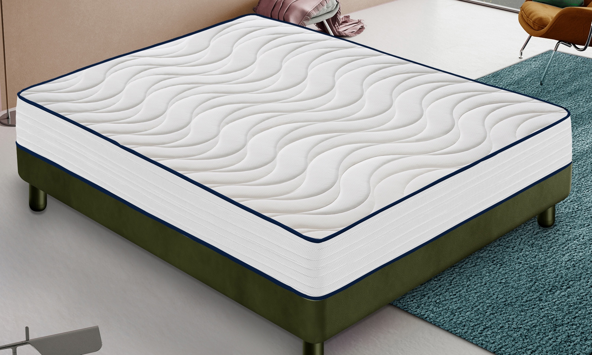 Matelas massant et double confort avec zones différenciées