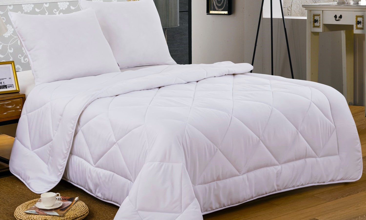 Edredón de microfibra hipoalergénico y transpirable, de Herzberg