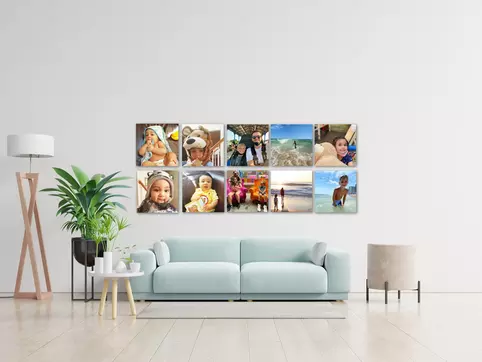 One, Four, Eight 10x10'' Photo Tiles at PrintsNearMe (Up to 91% Off)  - Second Medium