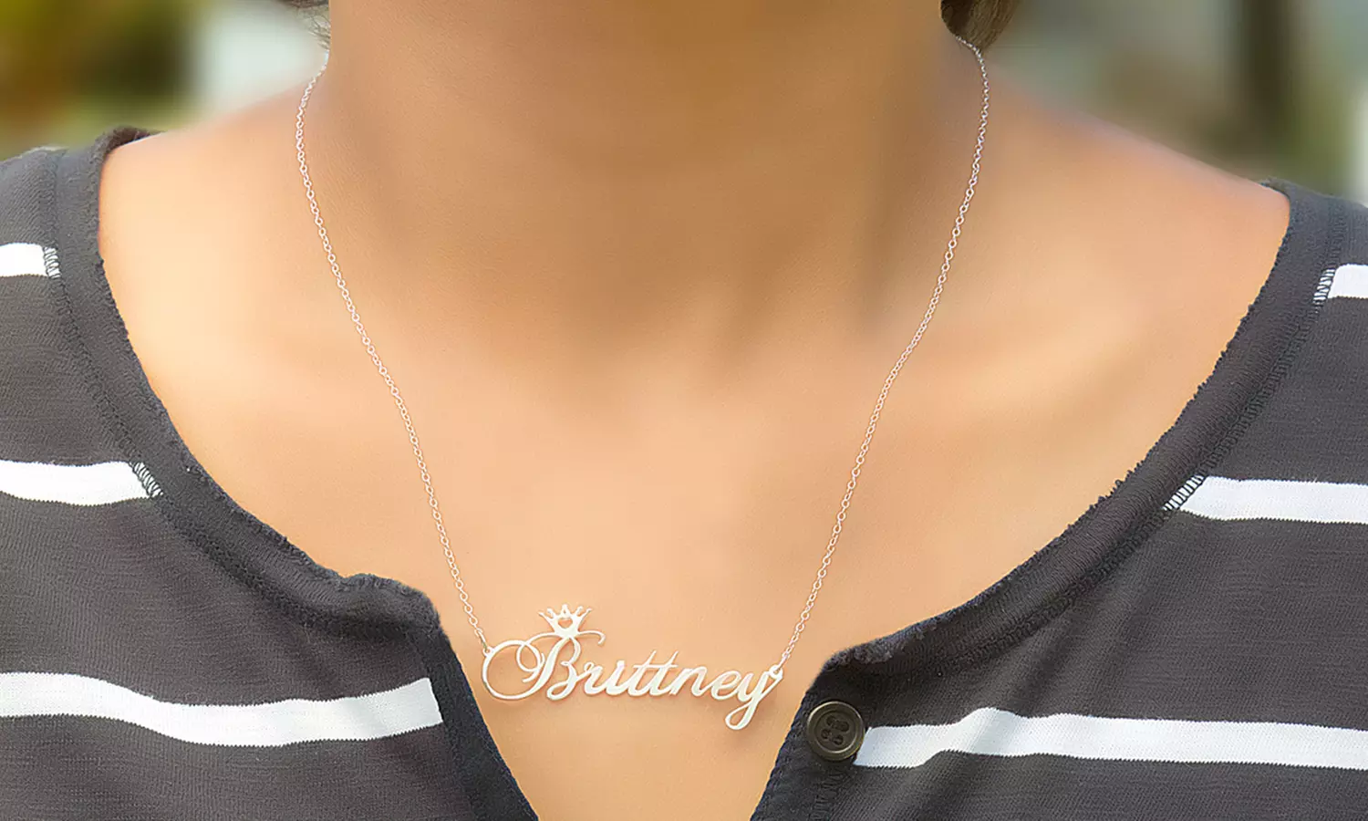 Personalized Name Crown Necklaces from MonogramHub (Up to 93% Off). Four Options Available. - Primary Image