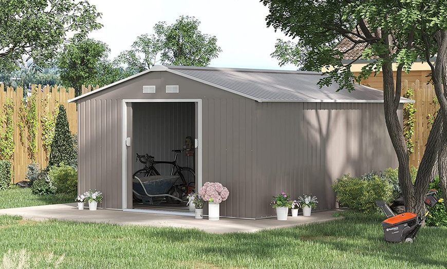 Up To Off Outsunny Garden Metal Storage Shed Groupon