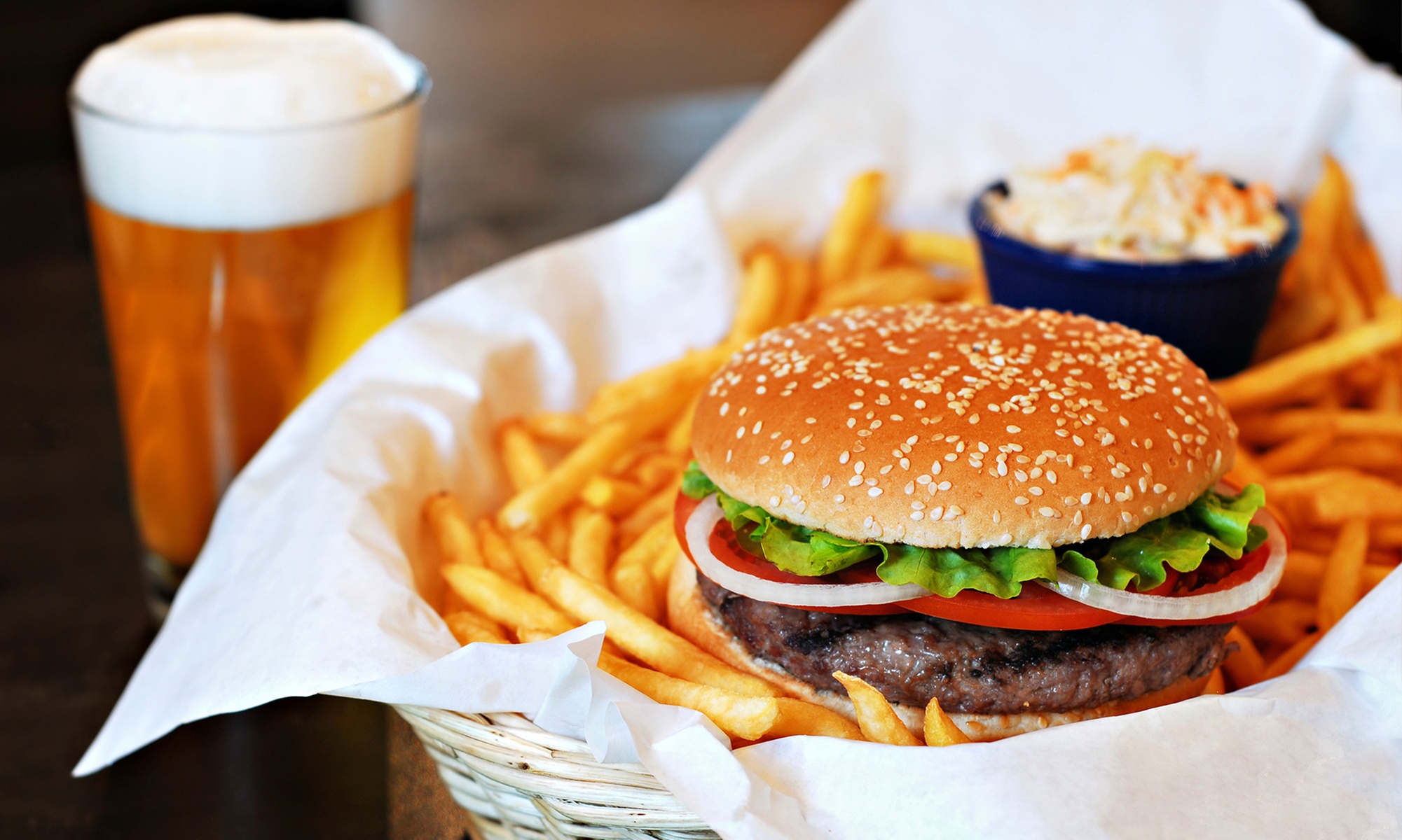 Combo Delight: Get a Burger with a Beer or Wine