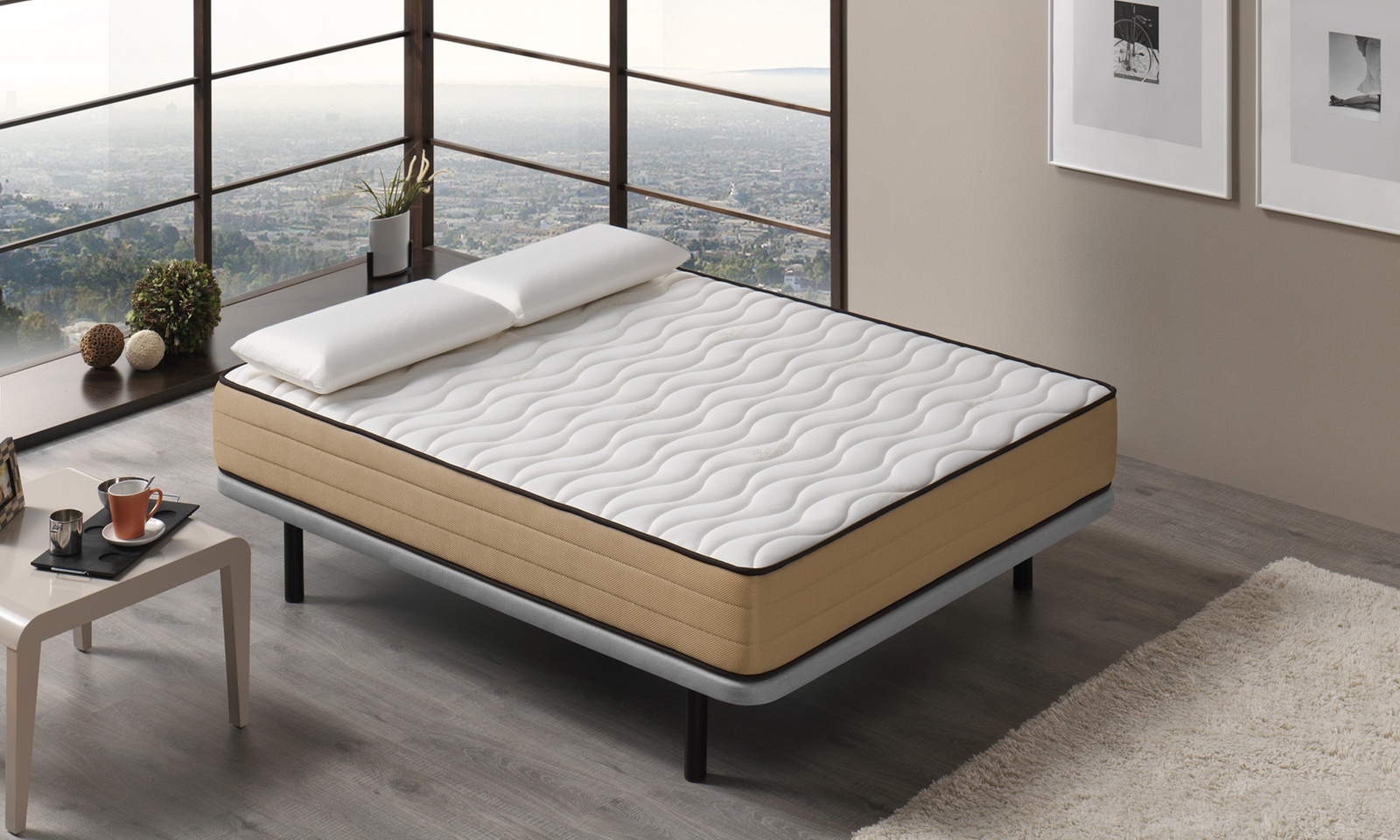 Matelas Kalinka en bambou et deux oreillers 60 x 40 de Dreamy