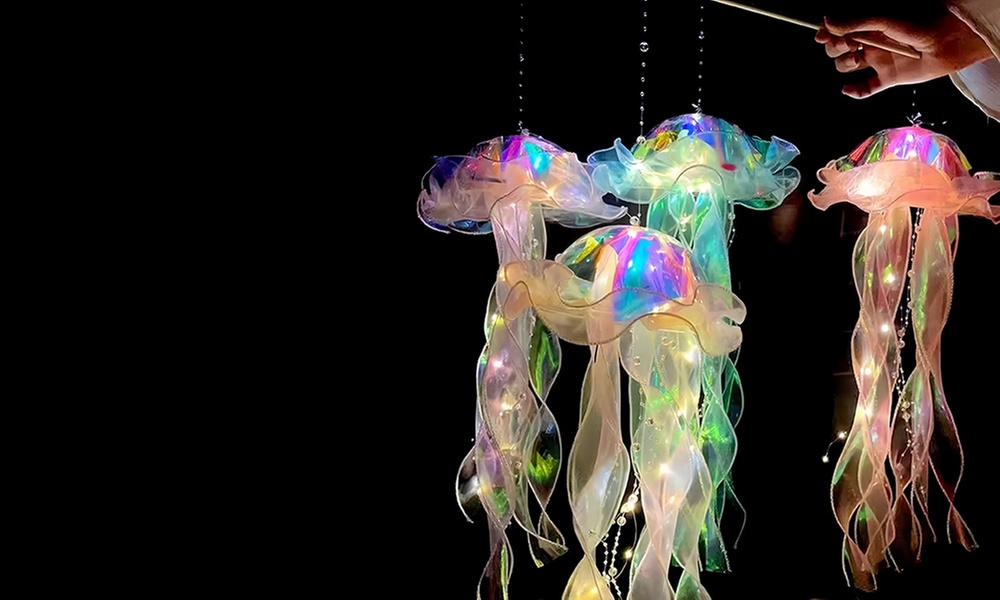 2er-Set LED-Lampen in Quallen-Design