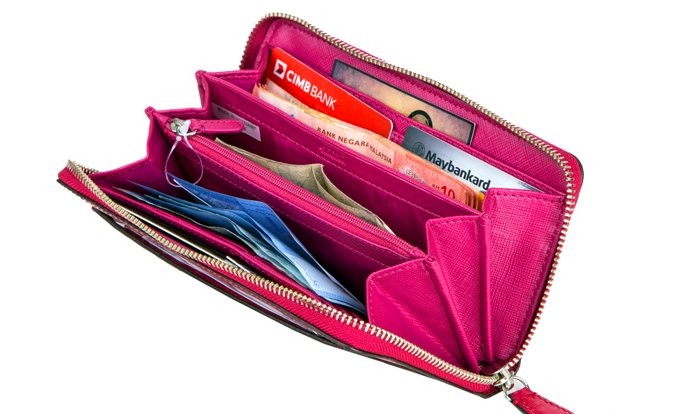 coach wallets accordian