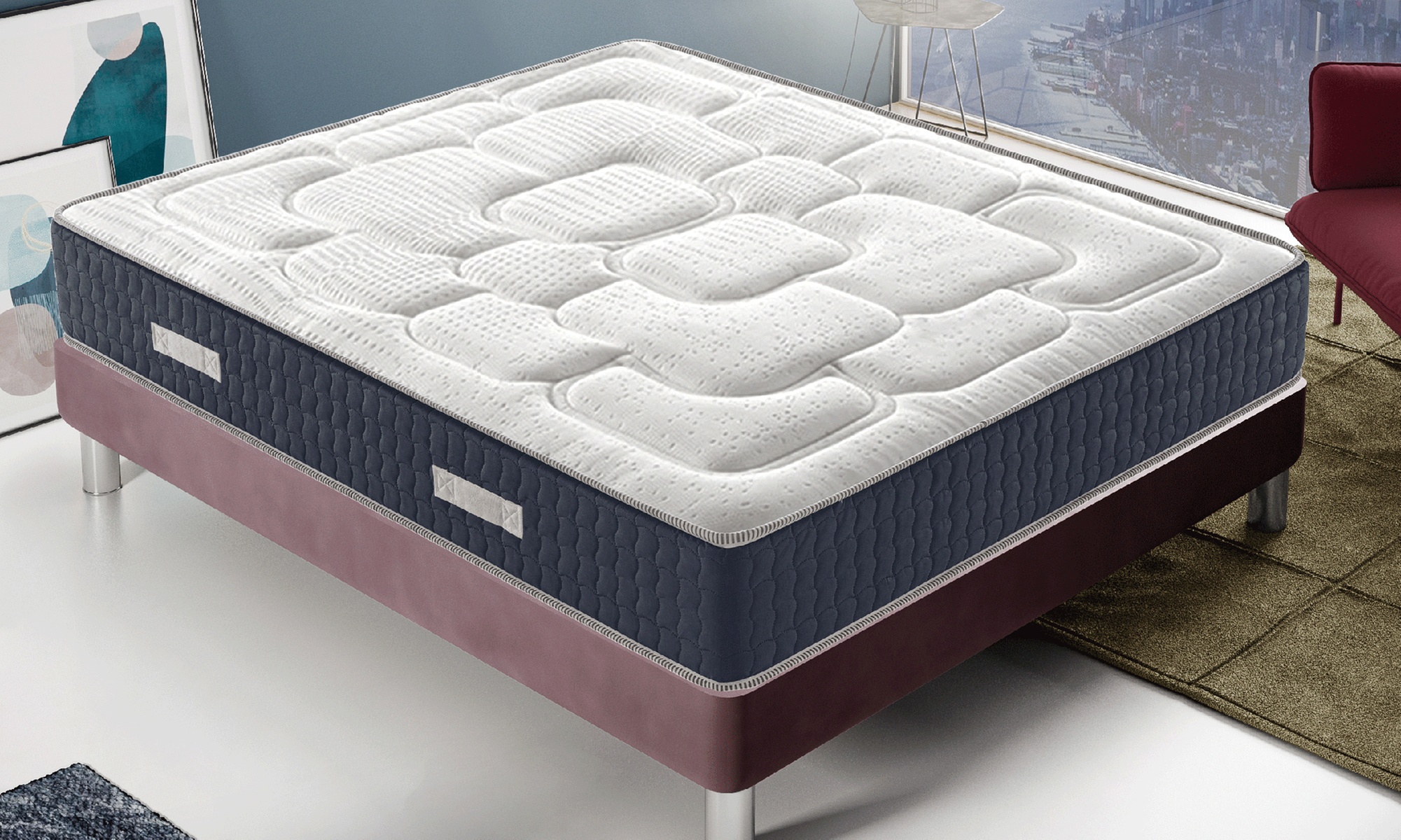 Colchón de espuma de memoria de iLoveSleep con 11 zonas diferenciadas