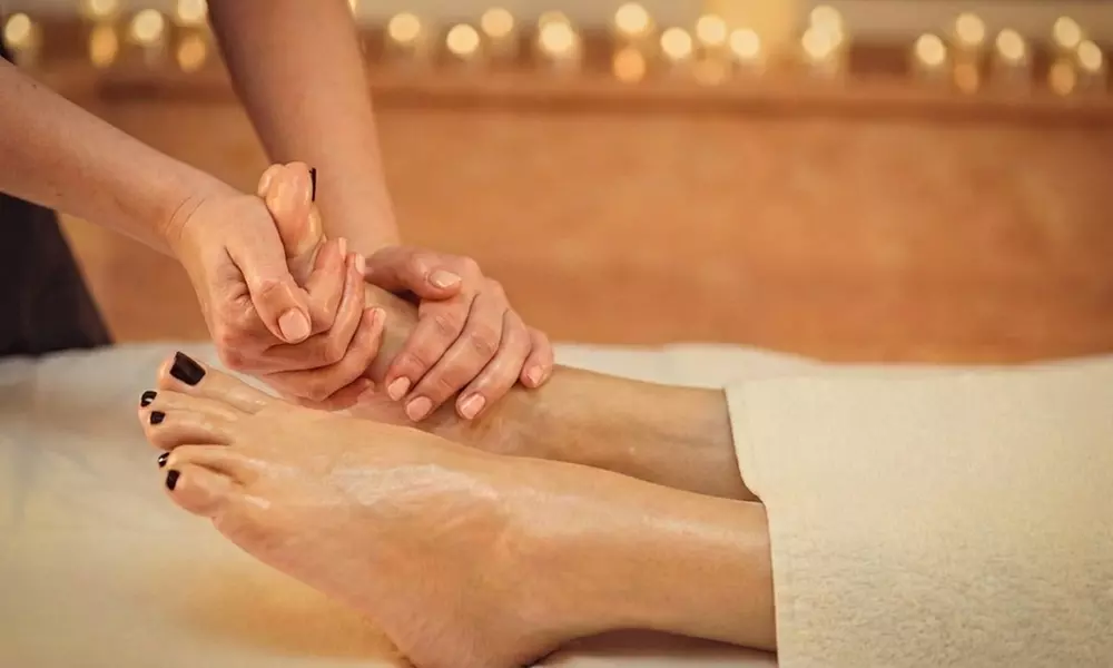 1 sesión de reflexología podal y masaje drenante de piernas para 1