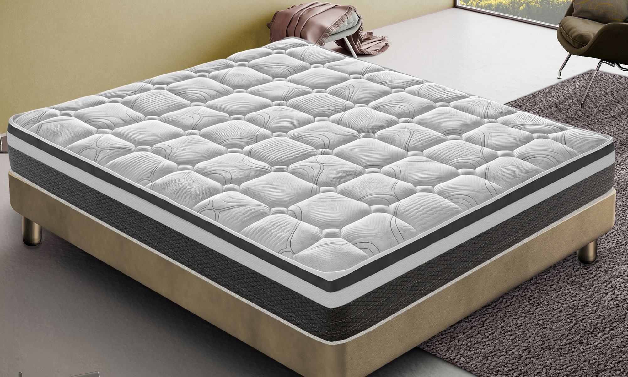 Matelas orthopédique de 30 cm avec gel à mémoire - livraison incluse