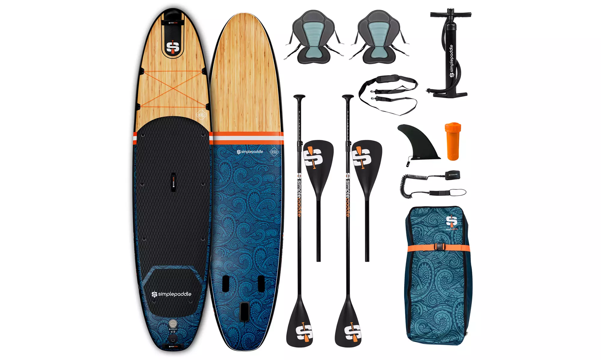 SIMPLE-PADDLE aufblasbares Stand-Up-Paddle-Brett oder Transporttasche