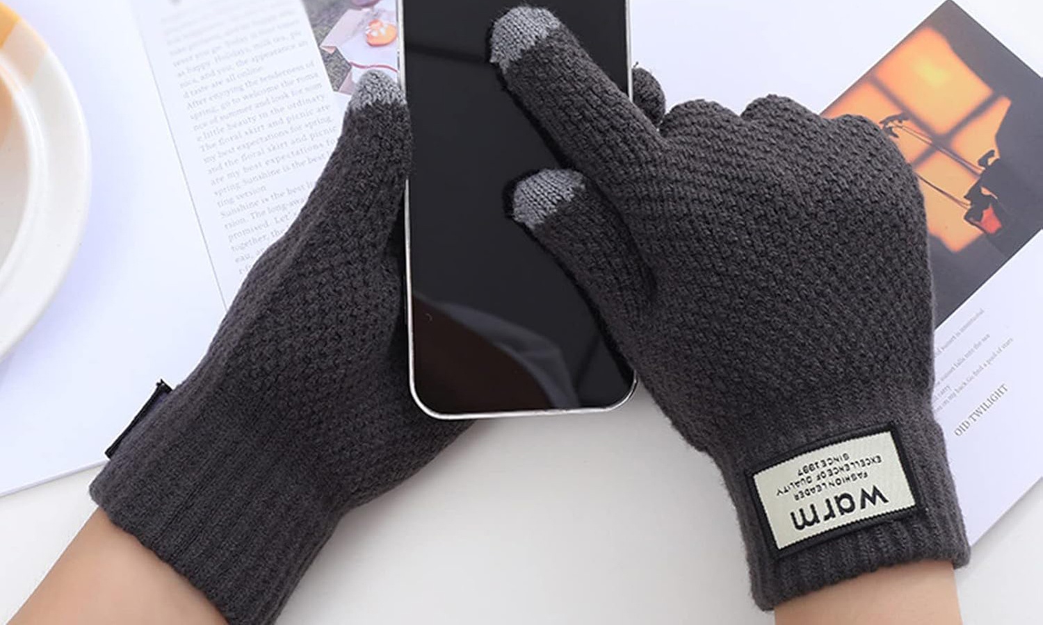 1x oder 2x Herren-Handschuhe mit Touchscreen-Funktion