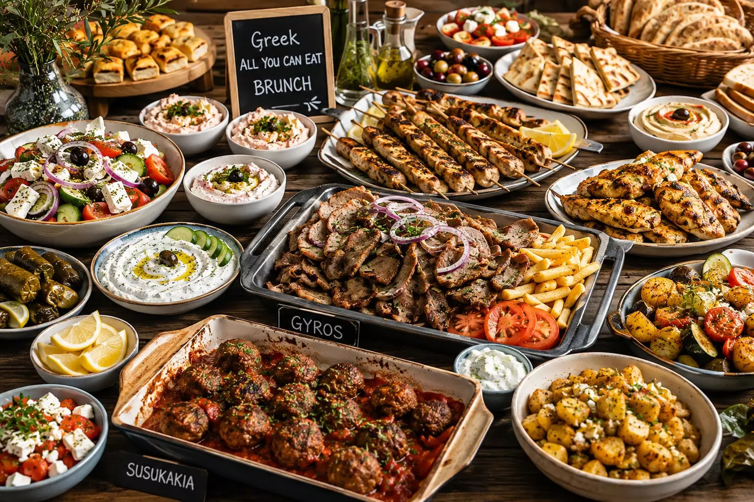 Gönn dir einen griechischen All-you-can-eat Sonntags-Brunch