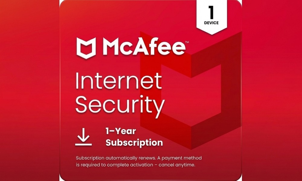 McAfee Internet Security 2026 na 1 lub 3 urządzenia przez 1-2 lata