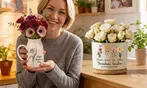 Tus plantas, a todo color: 1 o 2 macetas de cerámica personalizables