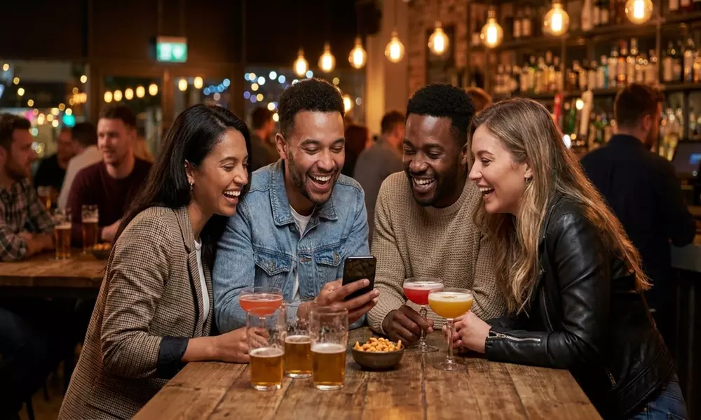 Mobile-based interactive drinking games for adults only