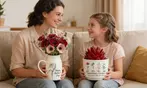 Tus plantas, a todo color: 1 o 2 macetas de cerámica personalizables