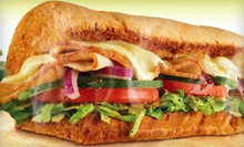 $10 for Two Footlongs, Two Chips, and Two Cookies at Subway Danville