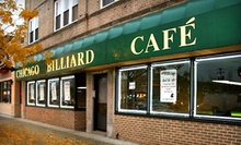 $5 for $10 Worth of Pool Time and Food & Drink at Chicago Billiard Cafe