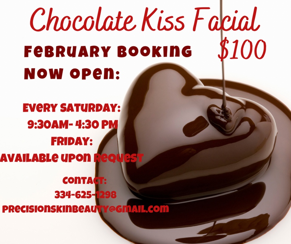 Get Glowing Skin with Chocolate Kiss or Dermaplane Facial