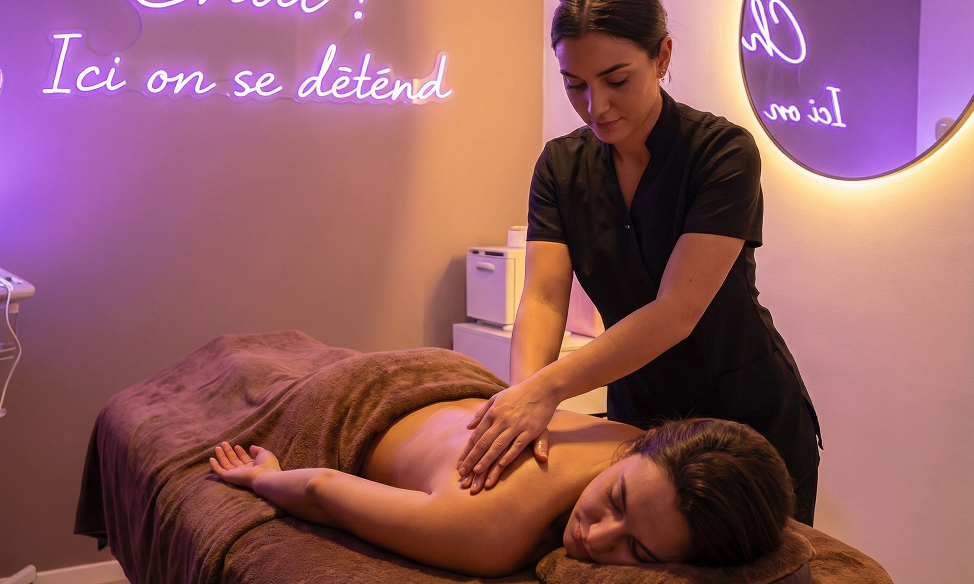 Modelage du corps relaxant ou du dos aux huiles à La Station Beauté