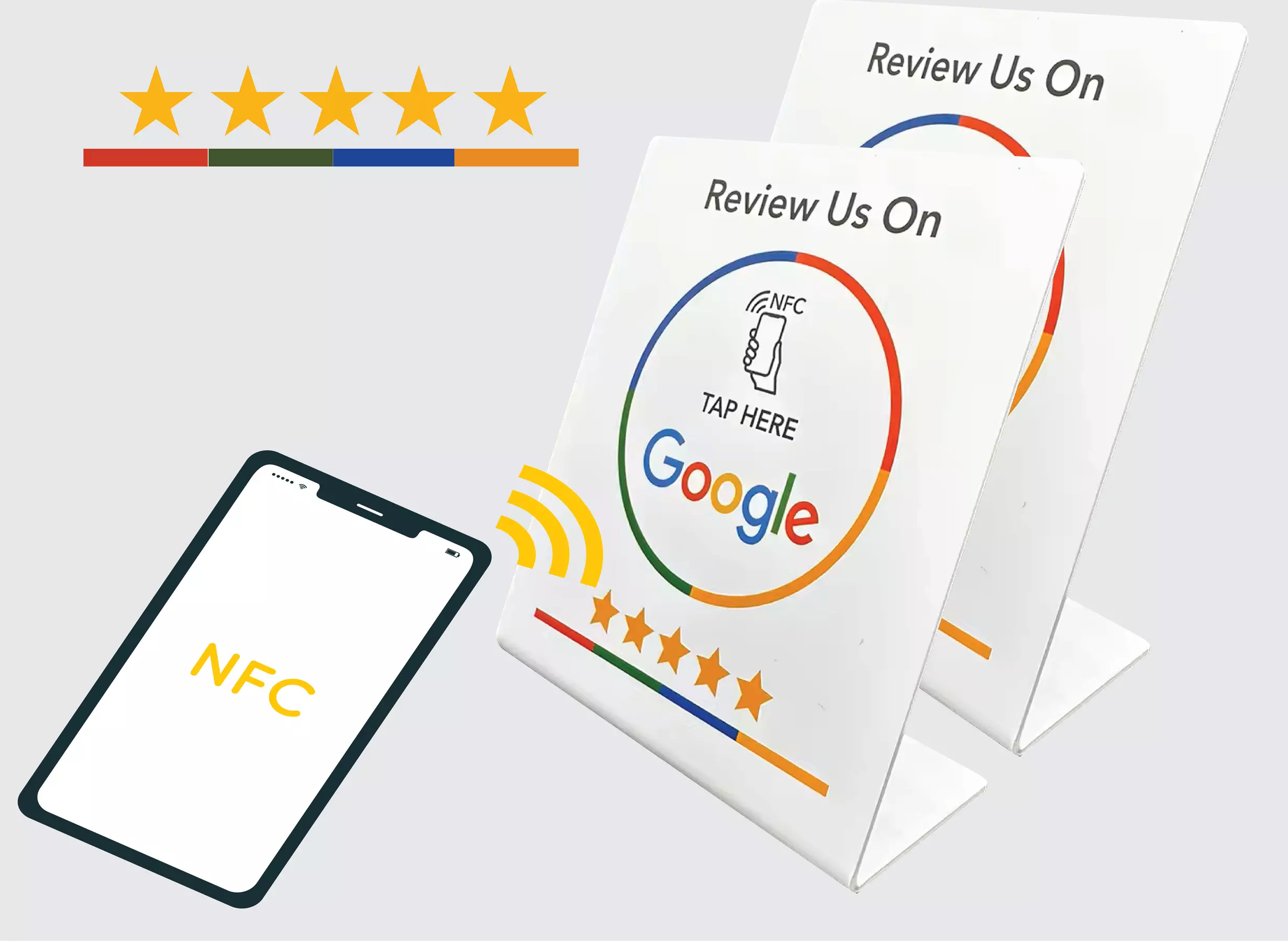 Google Bewertungsaufsteller mit NFC