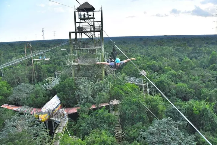 Adventure in Ziplines, ATVs and Cenote in Selvatica from Cancun