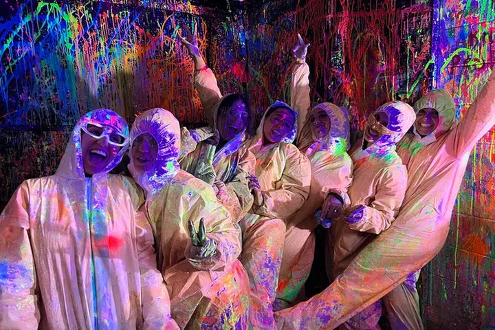 Glow in the Dark Splatter Paint Experience