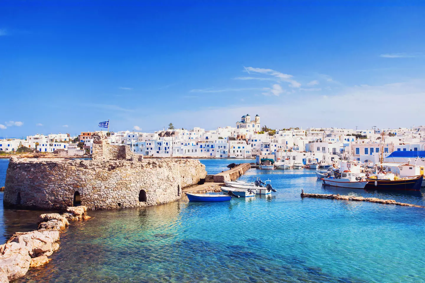 ✈ KYKLADEN | Von Mykonos nach Santorin - Combiné Mykonos, Paros, Sa...