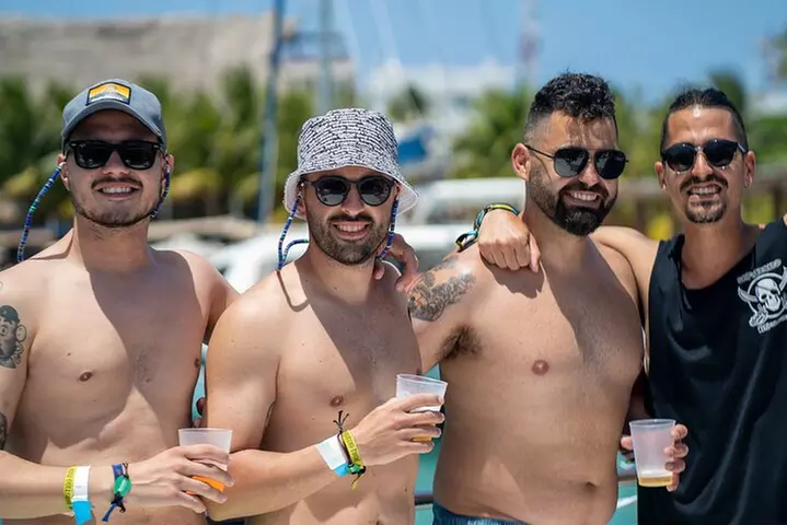 Isla Mujeres Catamaran from playa del carmen Open Bar Beach Club