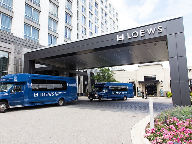 Parking at Loews Chicago O'Hare Hotel Garage