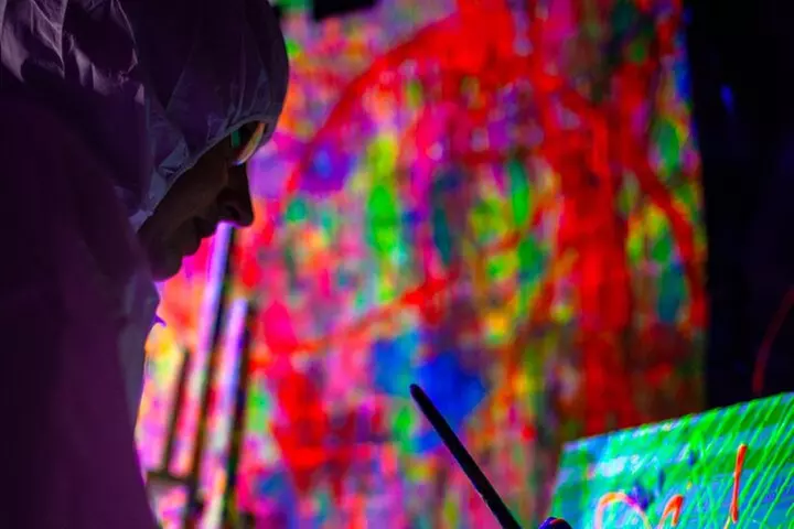 Glow in the Dark Splatter Paint Experience