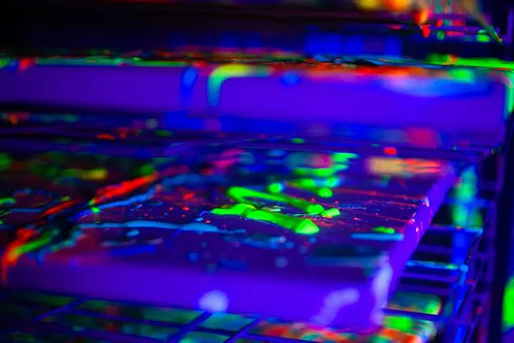 Glow in the Dark Splatter Paint Experience