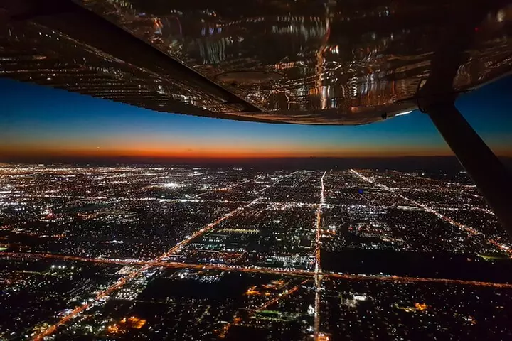 Miami Beach Night Lights Airplane Tour with Champagne 50 Mins