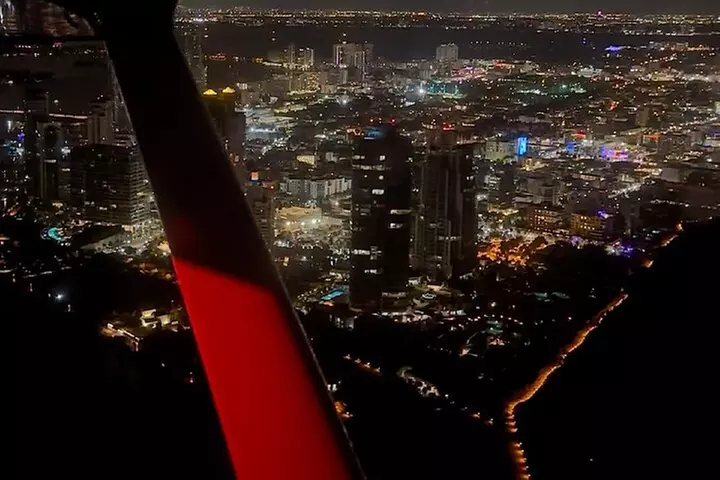 Miami Beach Night Lights Airplane Tour with Champagne 50 Mins