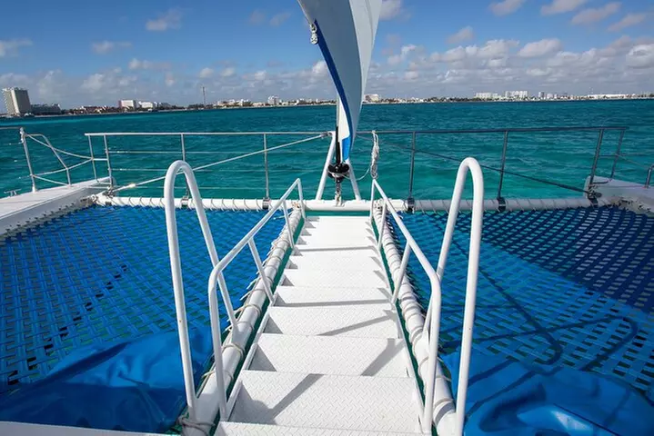Isla Mujeres Catamaran from playa del carmen Open Bar Beach Club