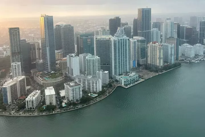 Miami Beach Night Lights Airplane Tour with Champagne 50 Mins
