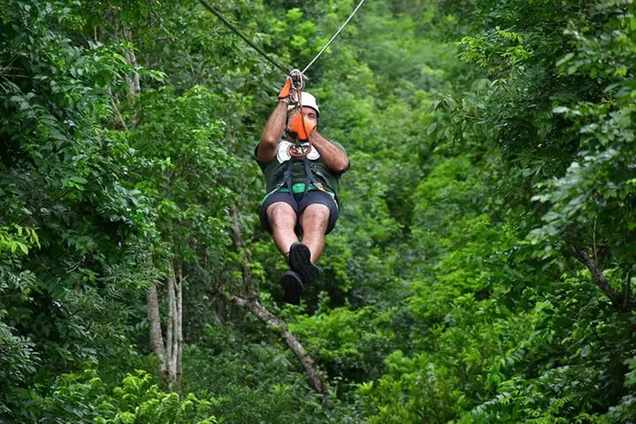 Adventure in Ziplines, ATVs and Cenote in Selvatica from Cancun