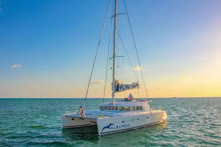 Isla Mujeres Catamaran from playa del carmen Open Bar Beach Club