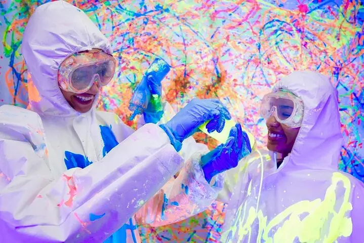 Glow in the Dark Splatter Paint Experience